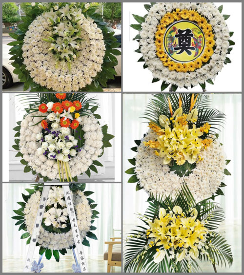 山东青岛胶州市里岔镇远家阿洛村花圈速递